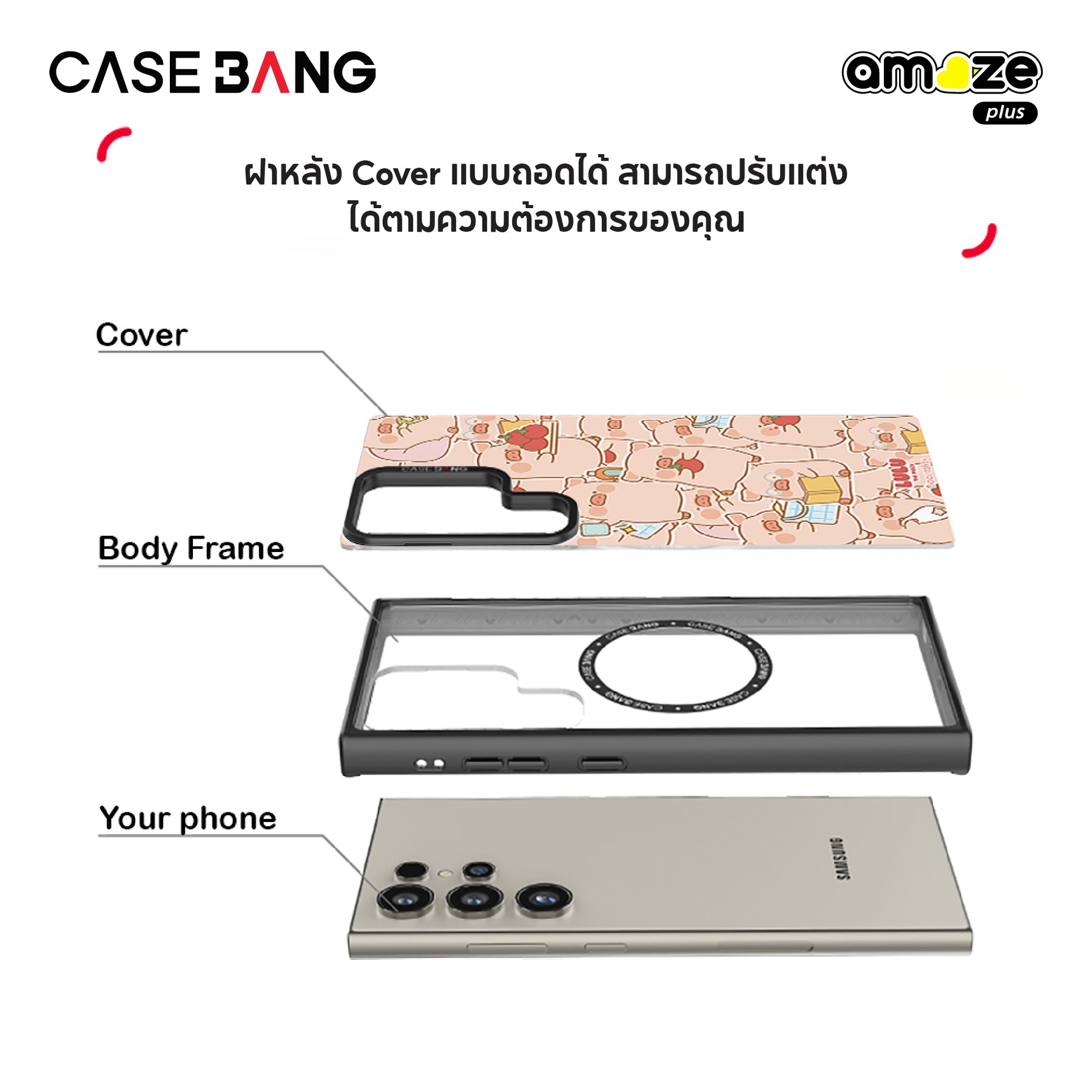 Shopping Piggy Lulu the Piggy Phone Cover (Samsung S24 Ultra) By Casebang