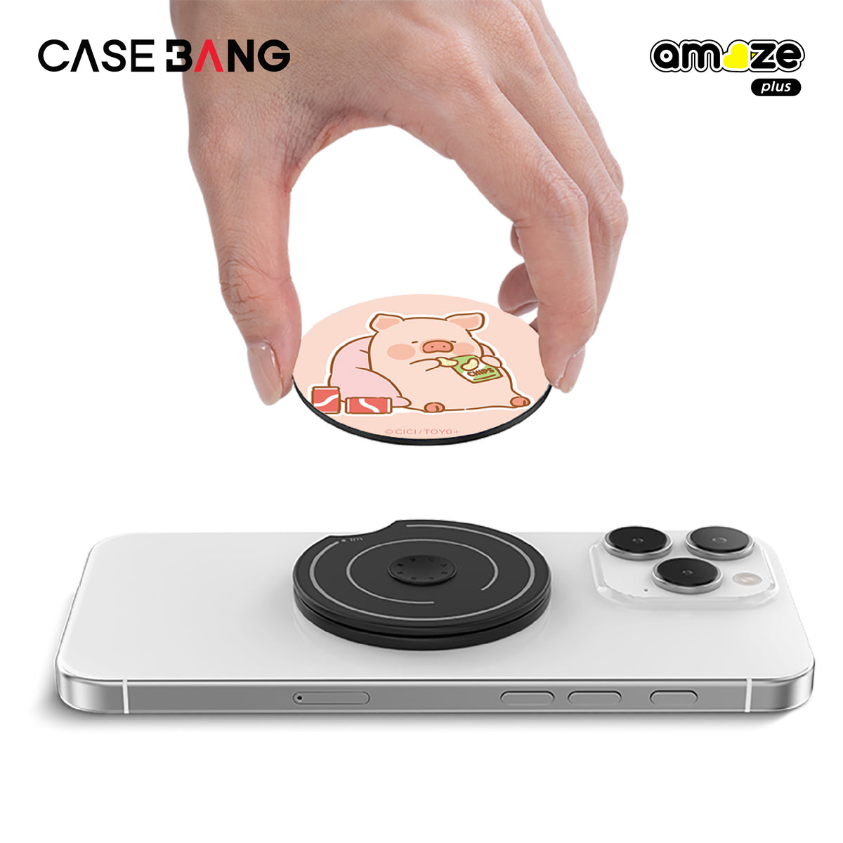 Gluttonous Piggy Lulu the Piggy Griptok Magsafe By Casebang