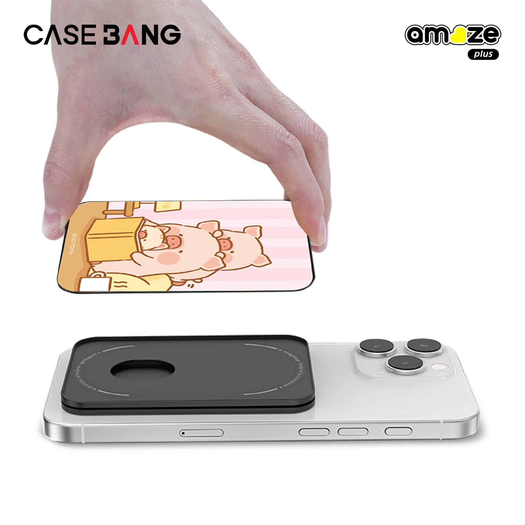 Lay Down Piggy Lulu the Piggy Wallet Magsafe Stand Cover By Casebang