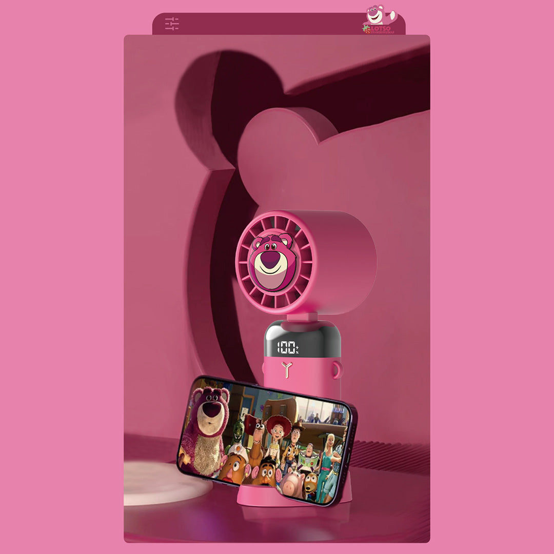 Lotso Toy Story Digital Portable Fan (Magenta) by Amaze Max