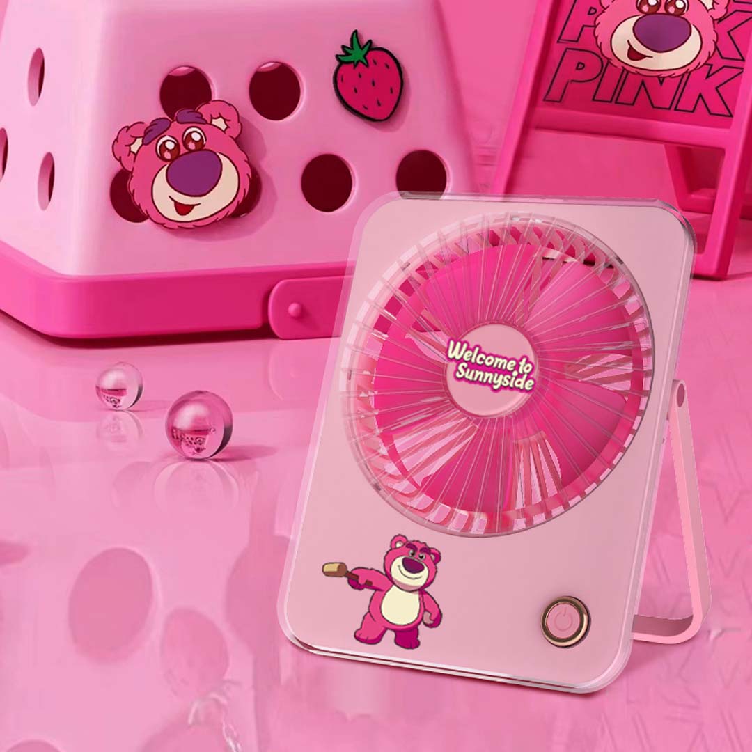 Lotso Toy Story Welcome to Sunnyside Desktop Fan (Pink) by Amaze Max